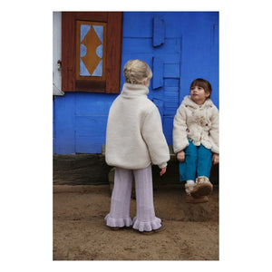 Louise Misha - Rosetta Sherpa-Stil Kapuzenjacke | Creme