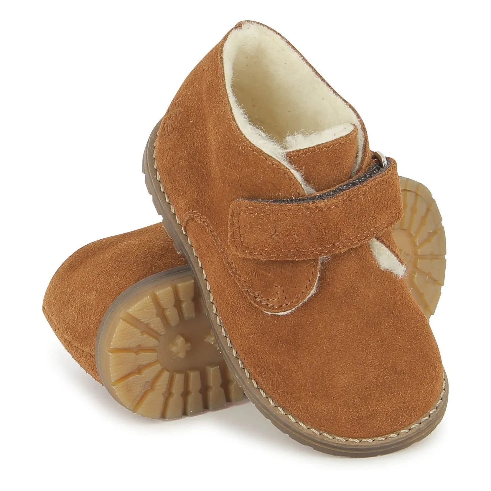 Tartine et Chocolat - Stiefeletten Easy Fur Velours | Kamel