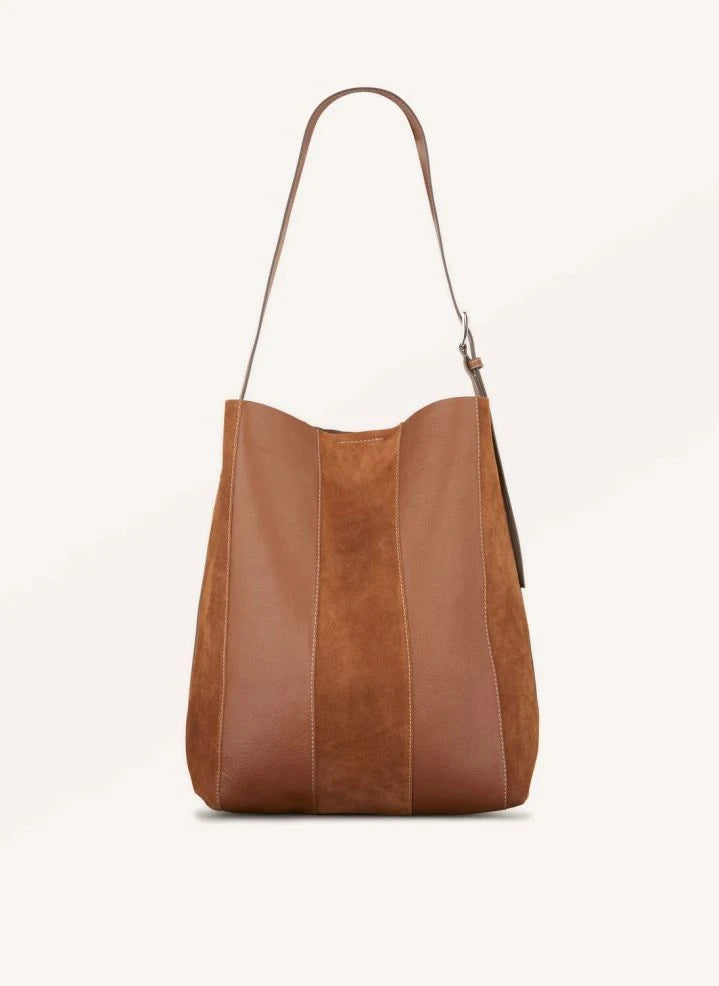 Becksöndergaard - Mae Veloursleder-Tasche mit Schnalle | Cognac