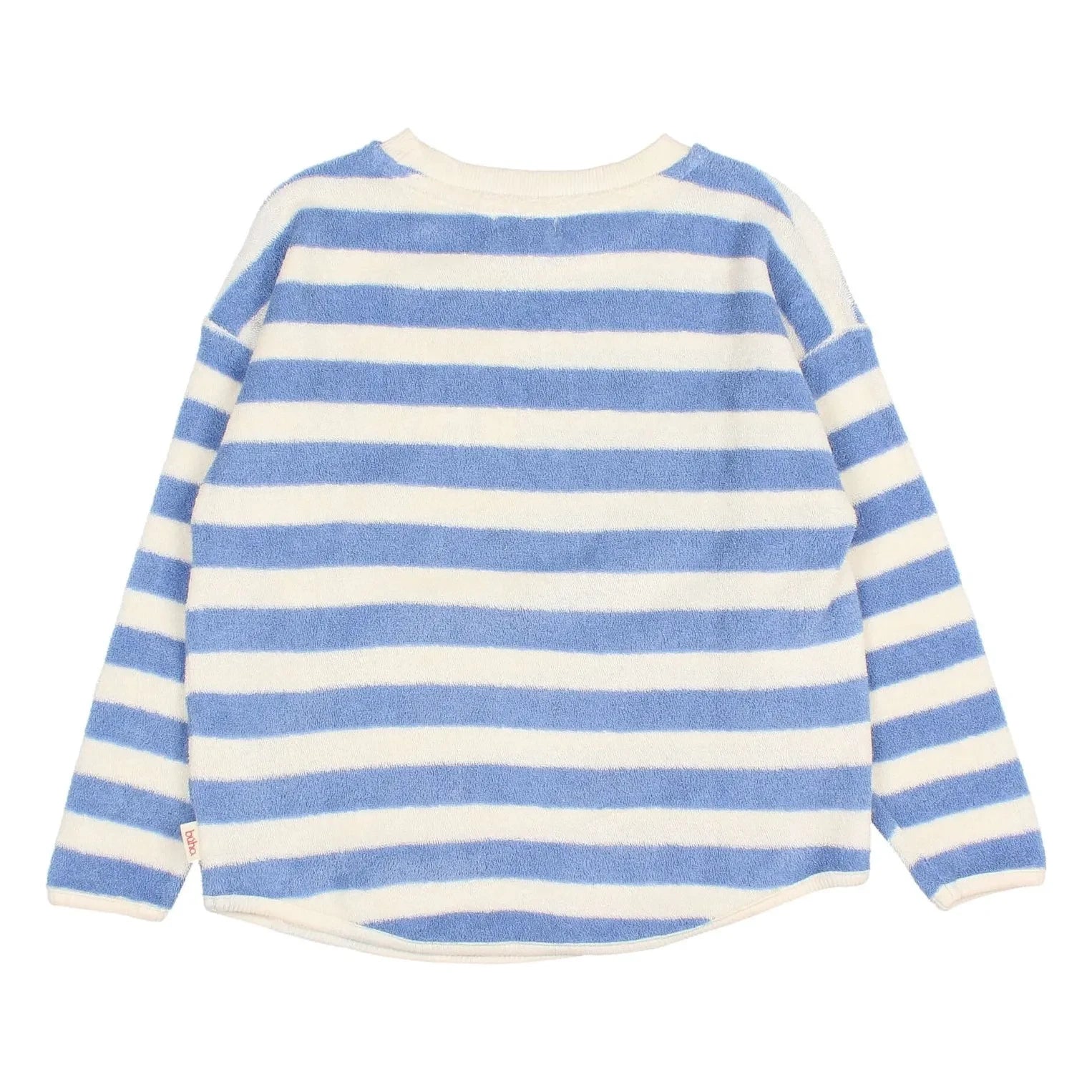 Búho - Gestreiftes Sweatshirt aus Bio-Baumwolle | Hellblau
