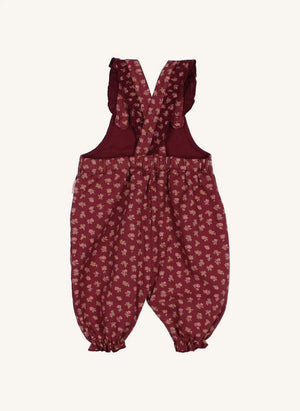 Búho - Blühendes Cottage Latzkleid | Bordeaux