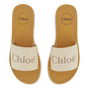 Chloé - Logo-Sandalen | Weiß
