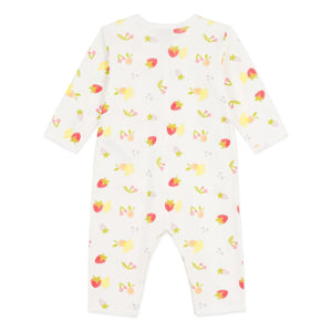 Petit Bateau – Schlafsack aus Bio-Baumwolle mit Obst-Print | Weiß