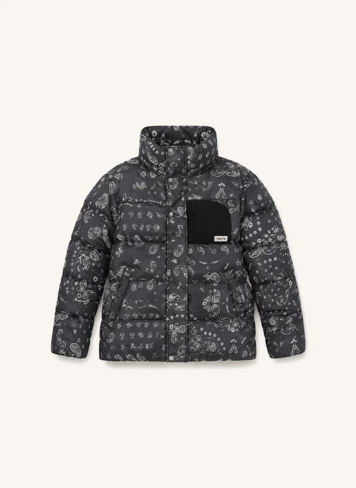 Töastie - Aus recyceltem Material hergestellter Helix Bandana Daunenjacke | Schwarz