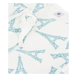 Petit Bateau - Pyjama-Shorts Eiffelturm | Weiß