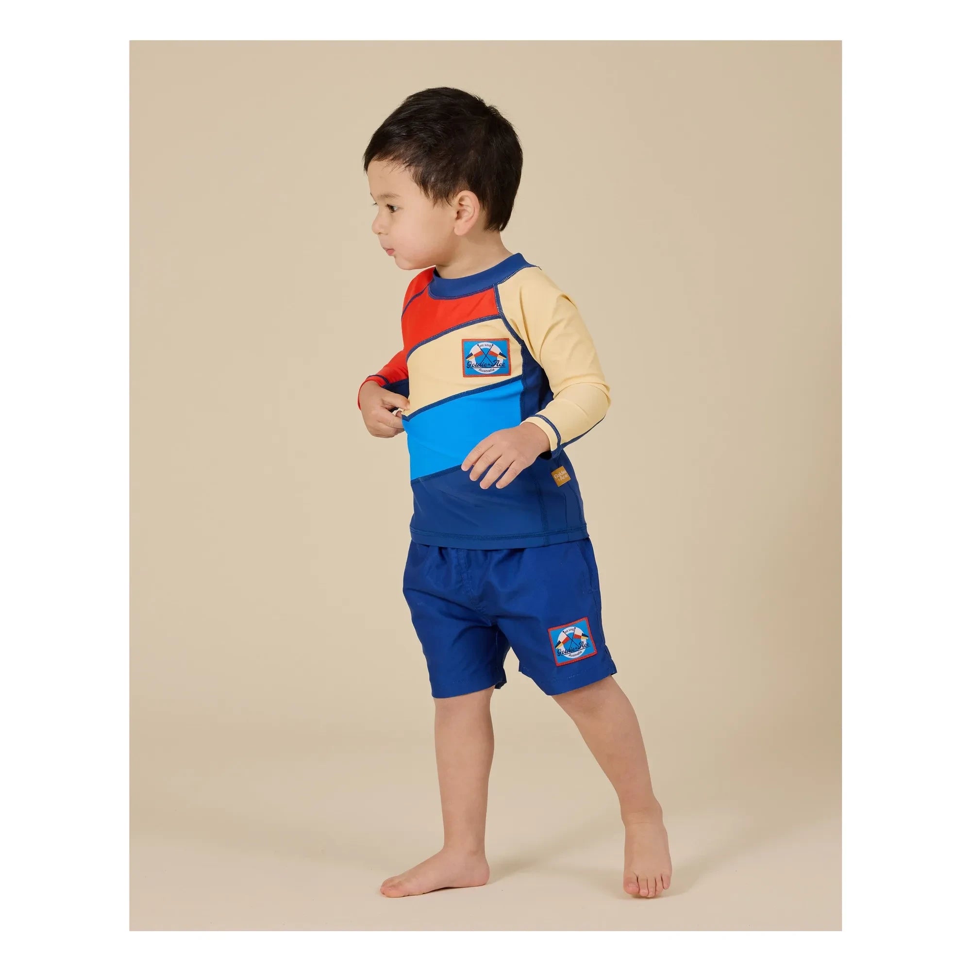 Goldie + Ace – Badeshorts | Marineblau