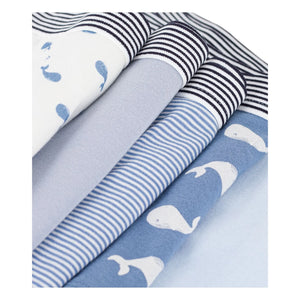 Petit Bateau - 5'li Organik Pamuk Balina Desenli Boxer | Mavi