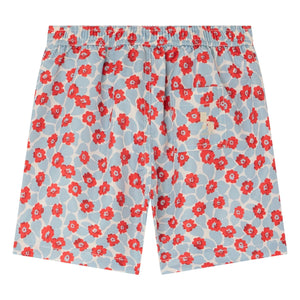 Bonpoint - Ariel Fleuri Badeshorts aus recyceltem Polyester | Hellblau