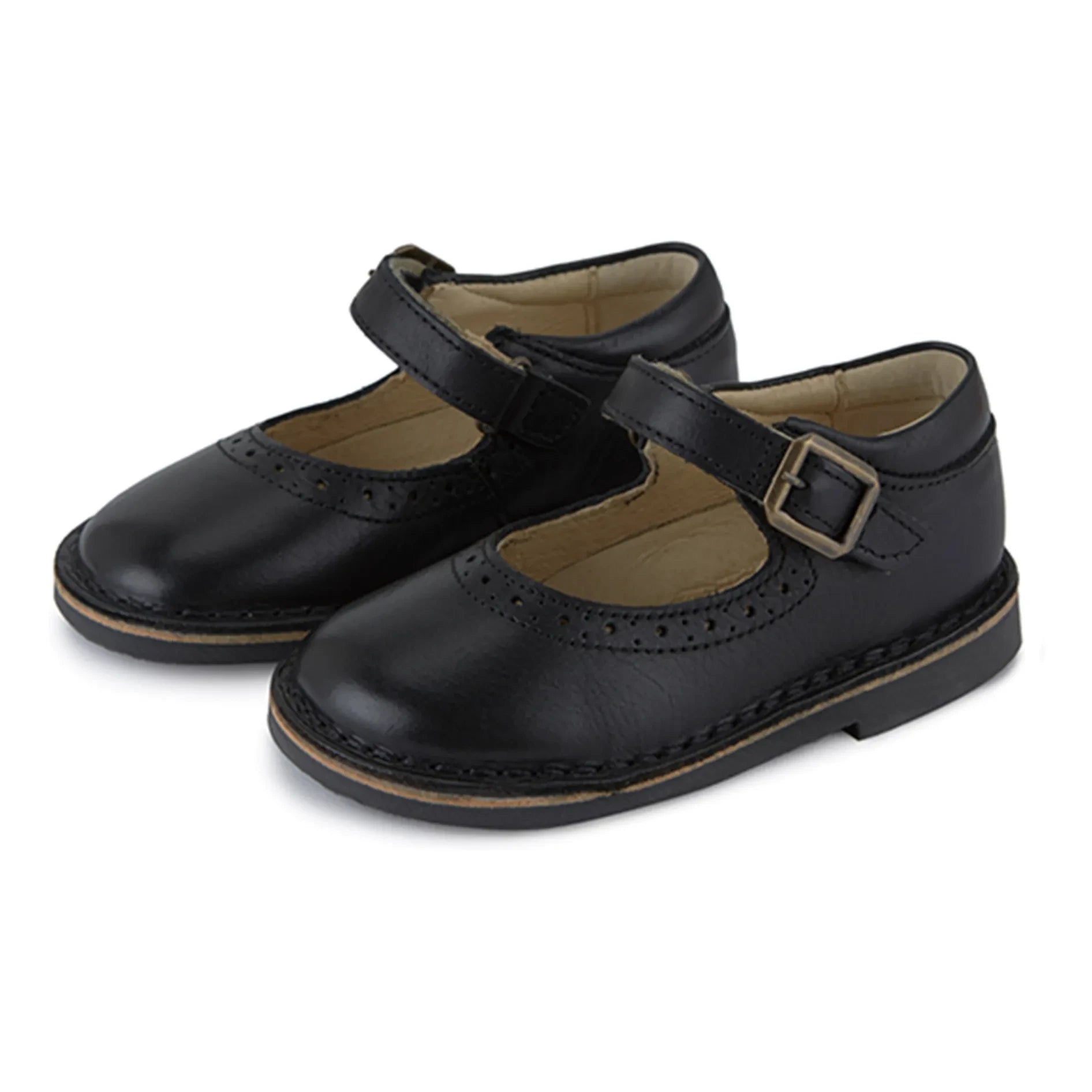 Young Soles – Martha Klettverschluss-Mary-Jane-Schuhe | Schwarz