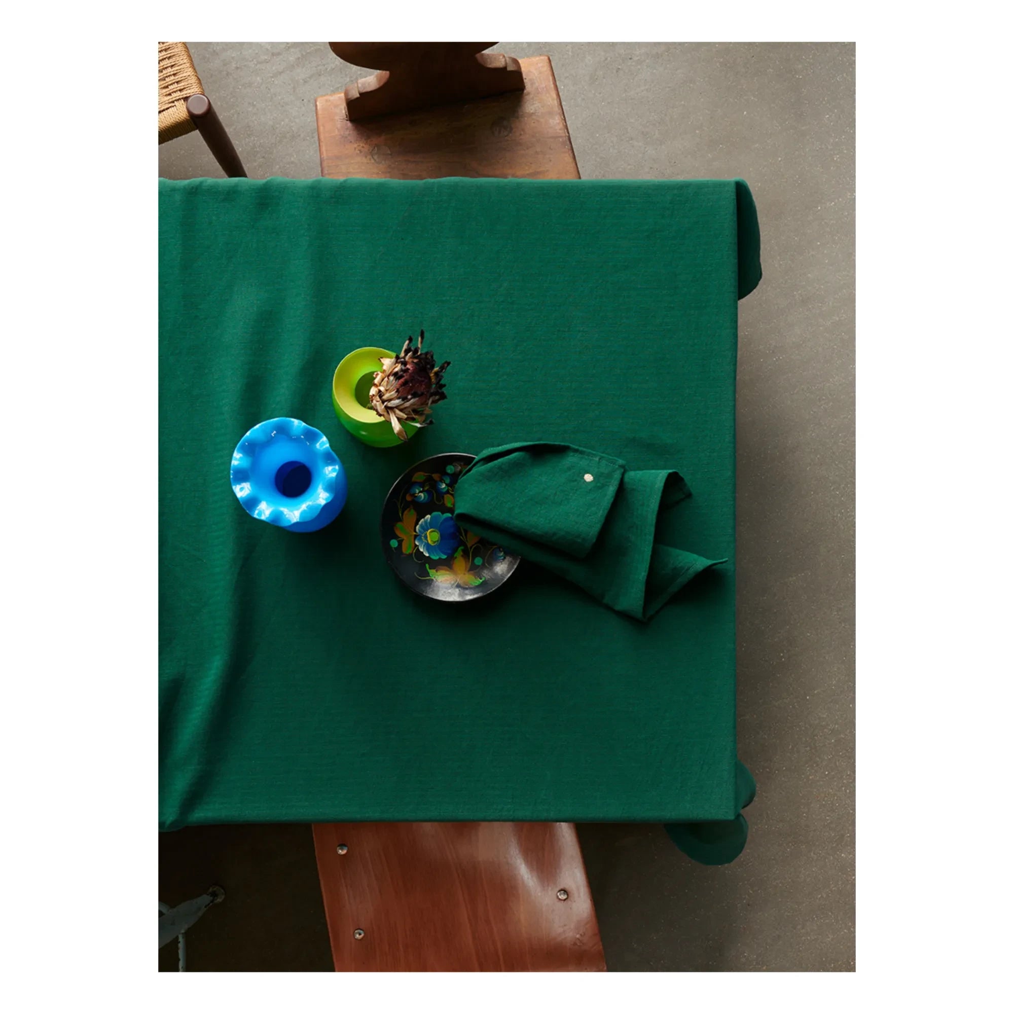 La cerise sur le gâteau - Tischdecke Marcel | Dunkelgrün