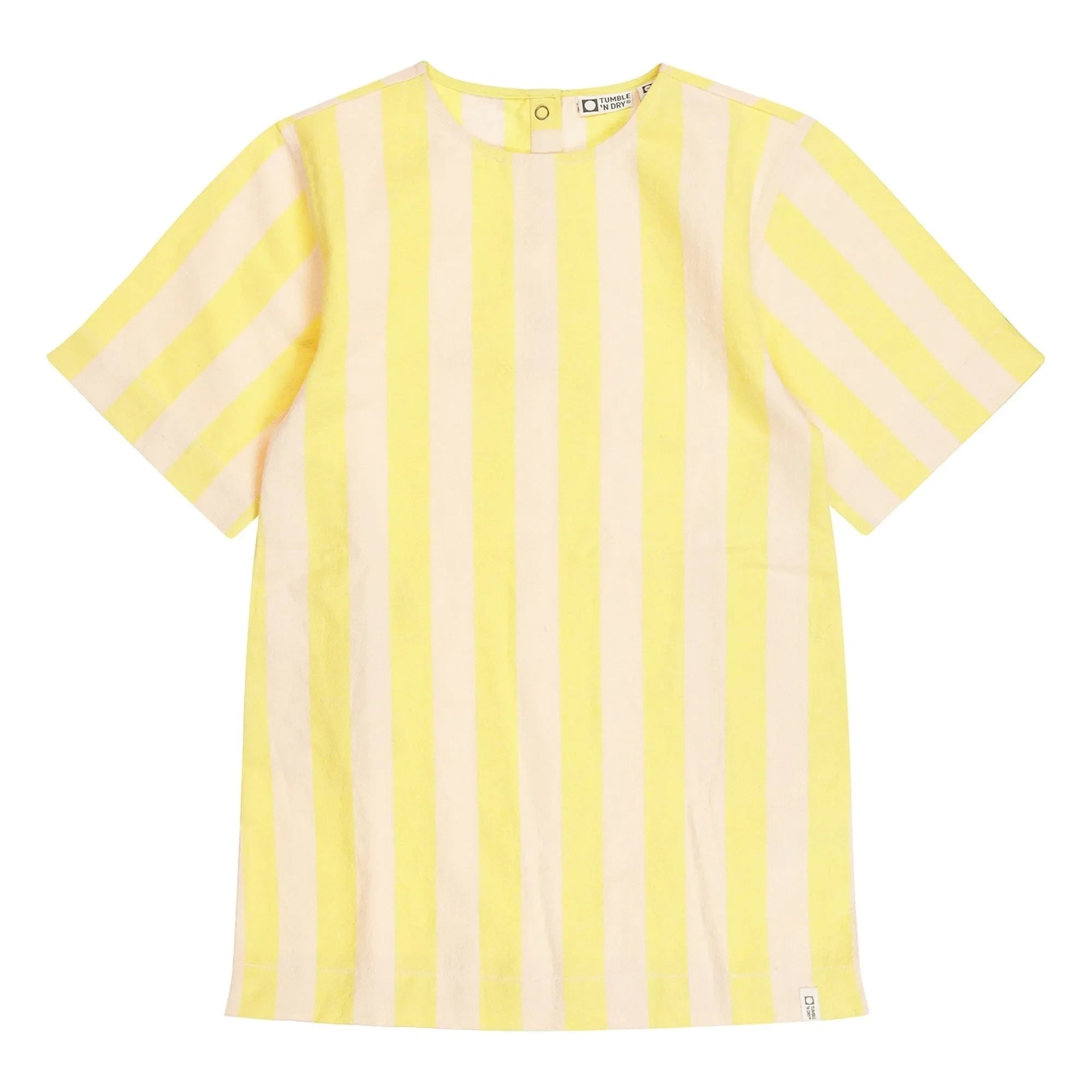Tumble N'Dry – Gestreiftes T-Shirt-Kleid Primavera | Gelb