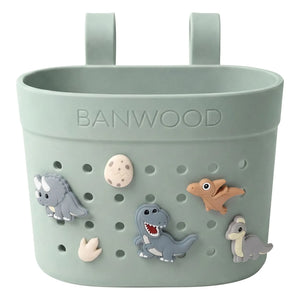 Banwood - Pin & Ride özelleştirilebilir bisiklet sepeti/çekçek | Yeşil