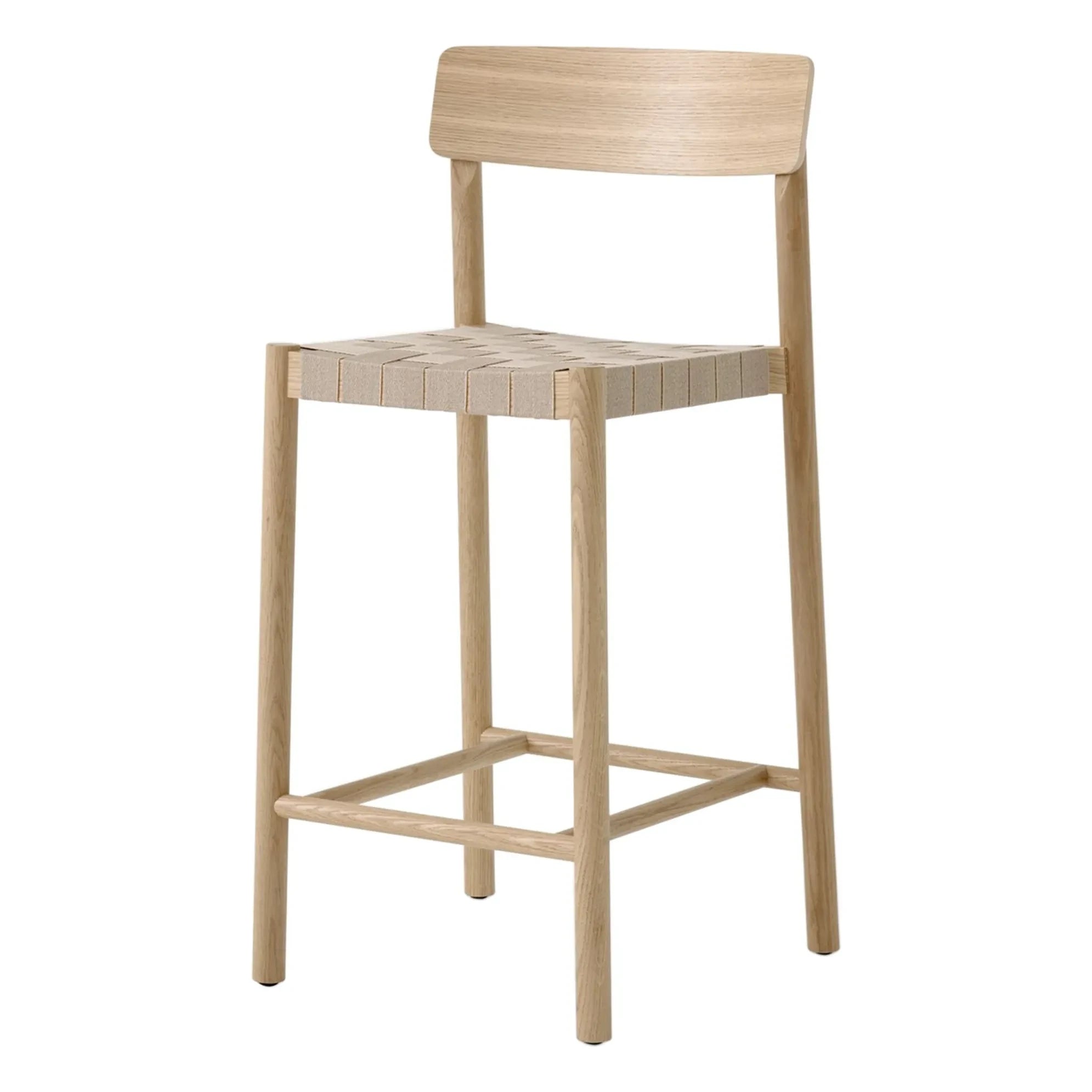 & Tradition - Betty TK12 Eiche Natur Rattan Barhocker 65 cm | Eiche
