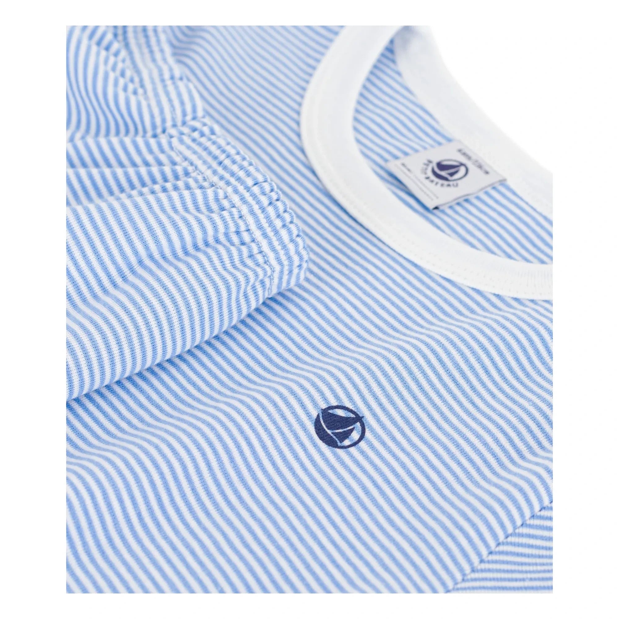 Petit Bateau - Gestreifte Pyjamashorts aus Bio-Baumwolle | Blau