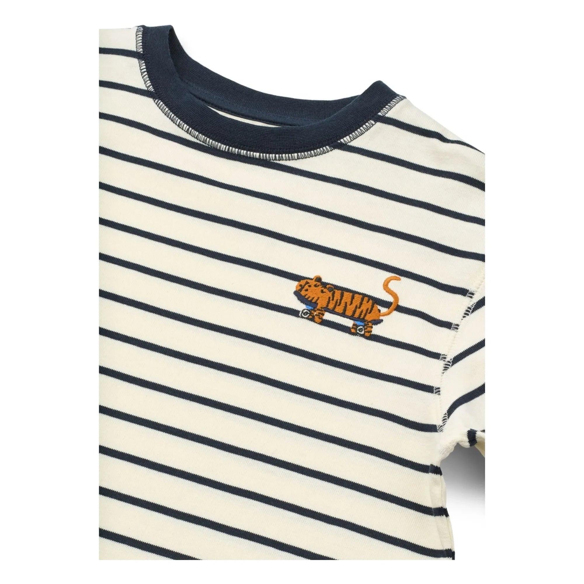 Liewood - Tyler Gestreiftes Tiger-Organic-Cotton-T-Shirt | Dunkelblau