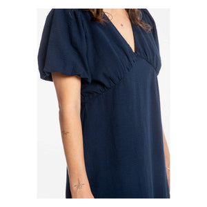 Matona - Mi-Long Kleid aus Bio-Baumwolle | Dunkelblau