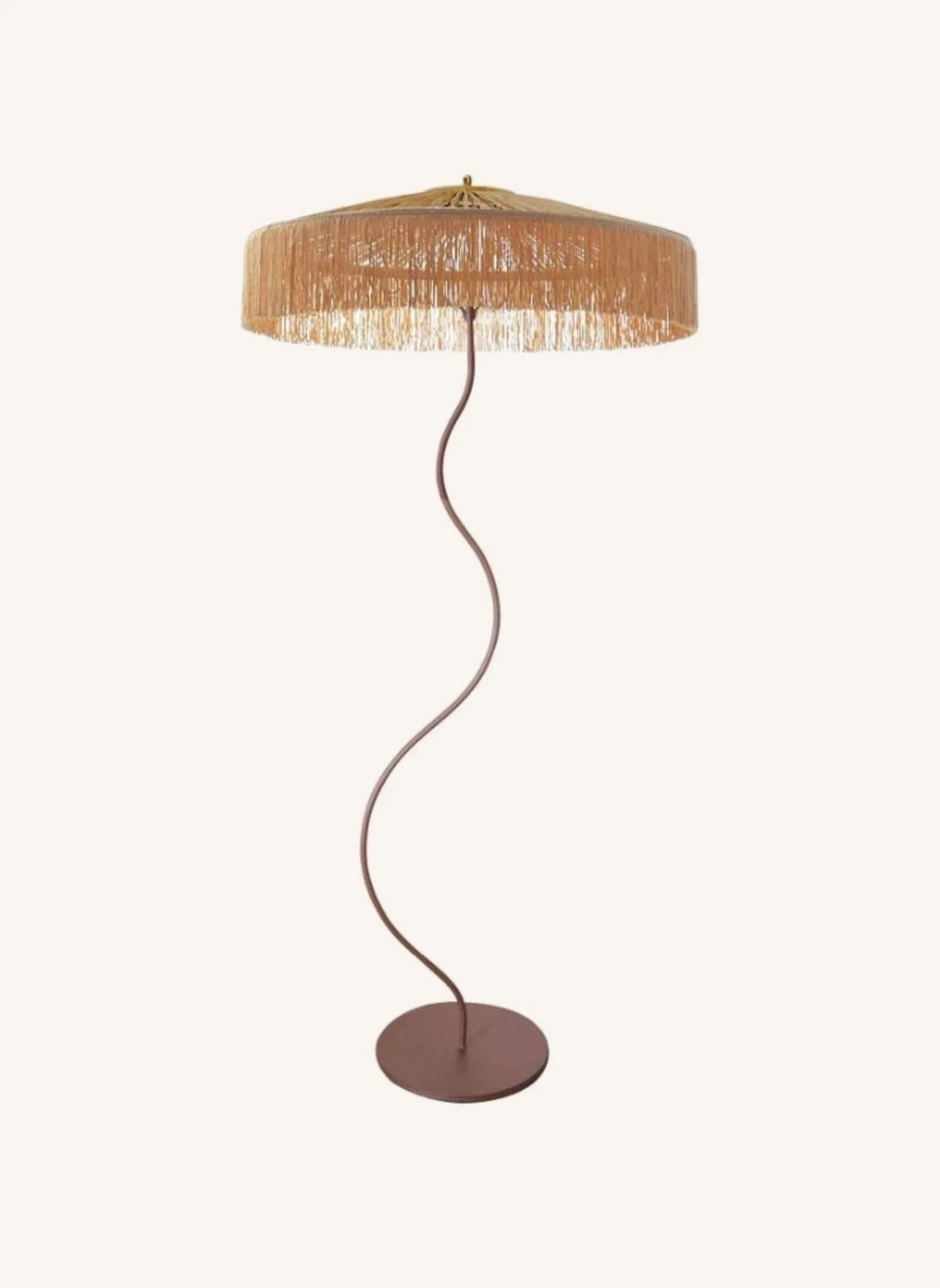 Honoré - Kaa Metall- und Rattan-Stehlampe | Braun
