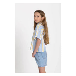 Smallable Kid - Sawyer Gestreiftes Hemd | Hellblau
