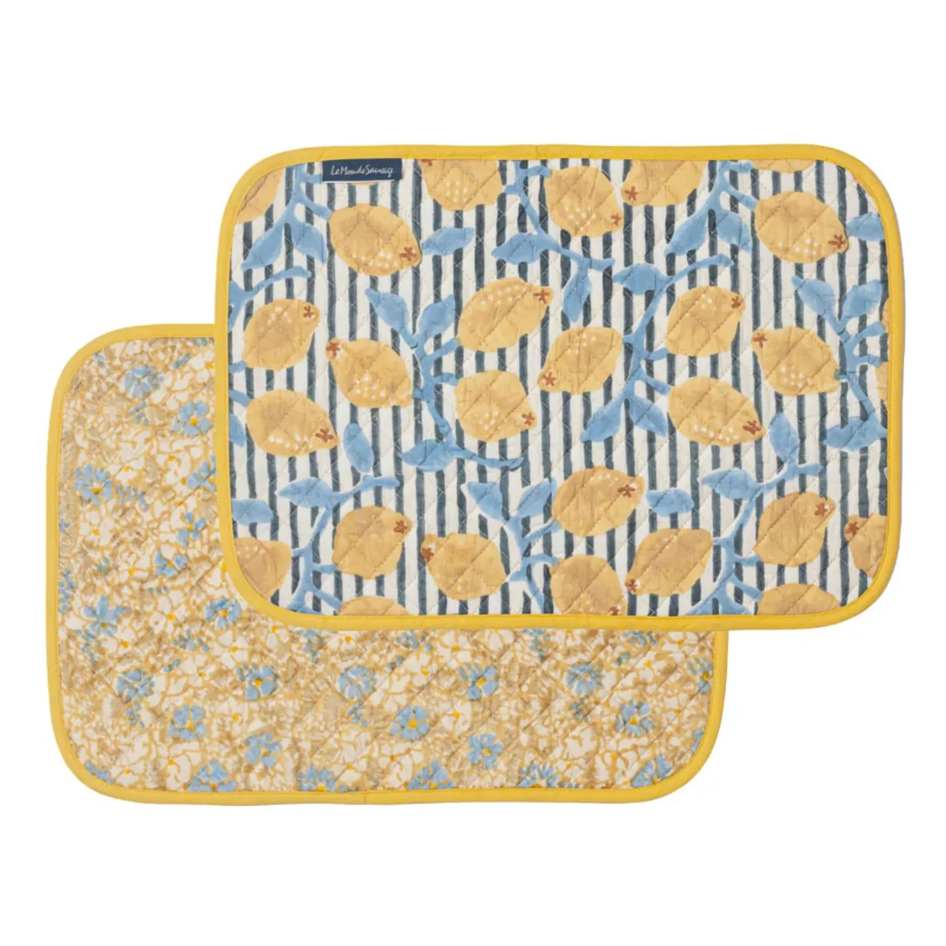 Le Monde Sauvage - Sicily Wendbare Tischsets - 4er Set | Gelb