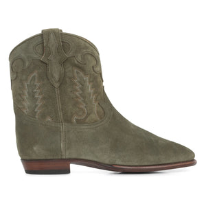 Shiloh Heritage - Overknee-Stiefel aus Wildleder | Khaki