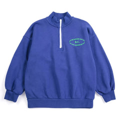 Bobo Choses – Sweatshirt mit Reißverschluss aus Bio-Baumwolle aus British Columbia | Marineblau