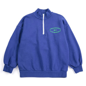 Bobo Choses – Sweatshirt mit Reißverschluss aus Bio-Baumwolle aus British Columbia | Marineblau