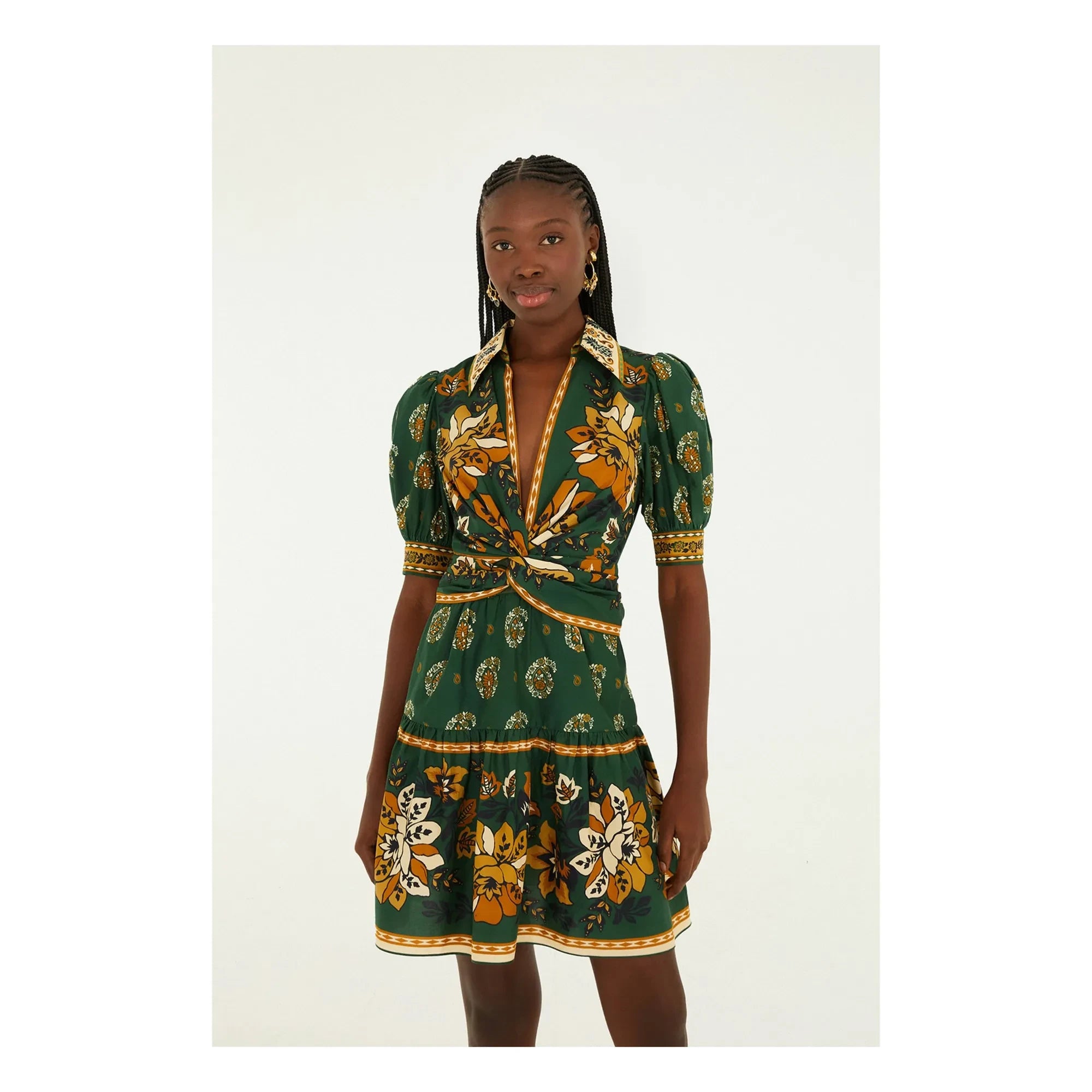Farm Rio – Ayla-Kleid | Grün