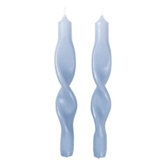 Broste Copenhagen - Gedrehte Kerzen - 2er Set | Hellblau