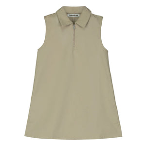 Mandarine - Ärmelloses Polokleid | Beige