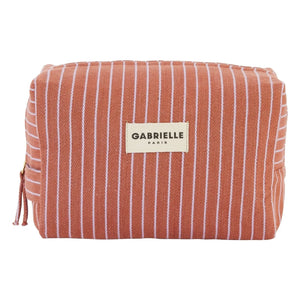 Gabrielle Paris - Waschtasche mit lila Streifen | Rosa