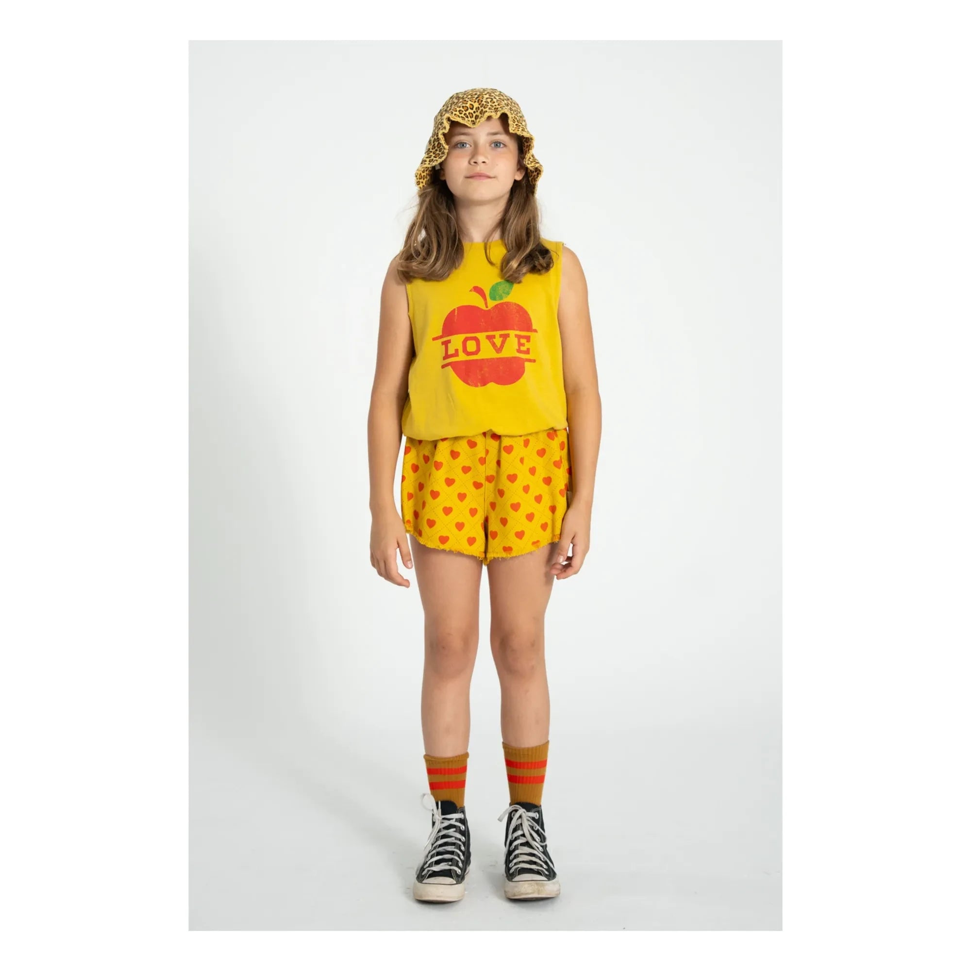 Piupiuchick - Shorts Twill Hearts mit Effekt | Senf