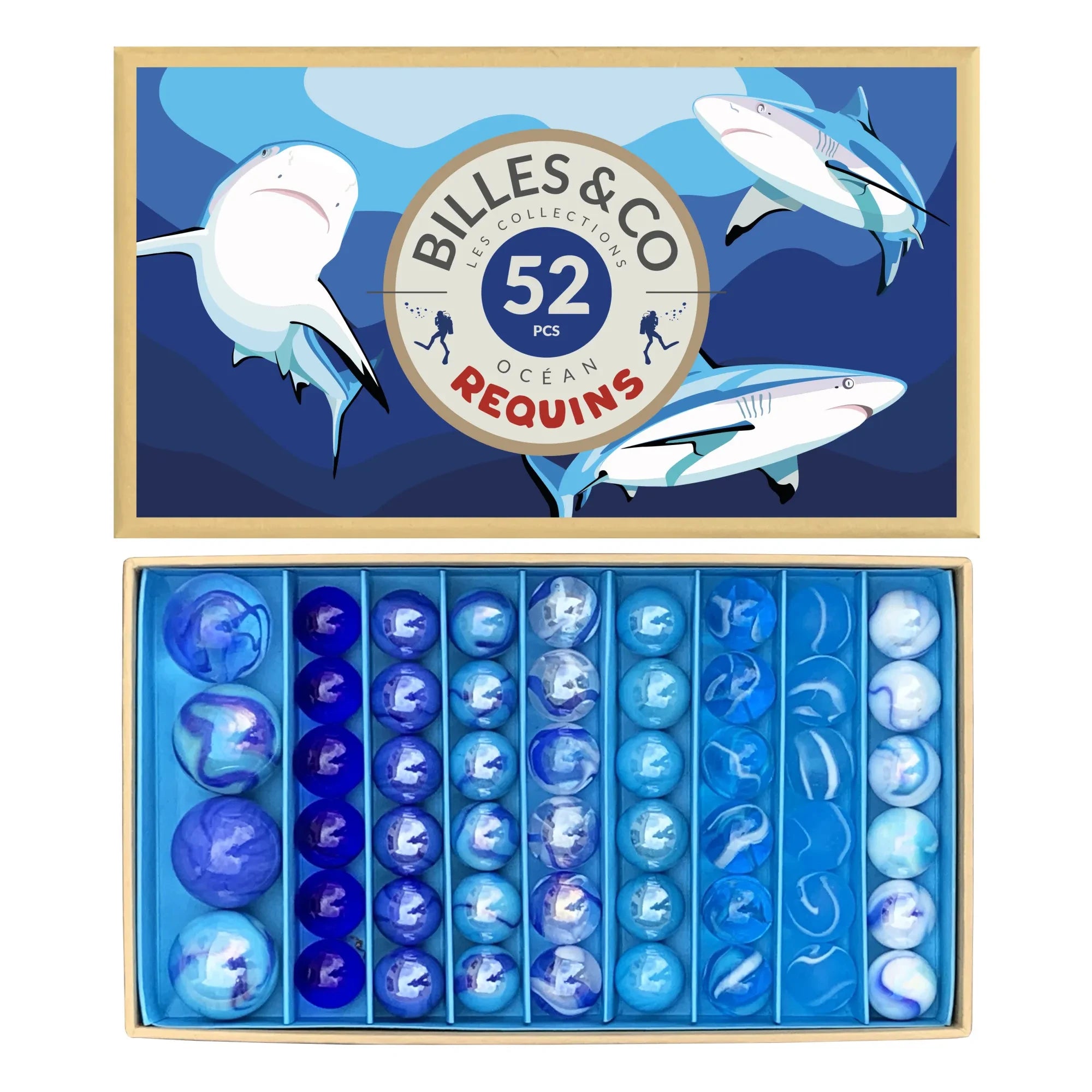 Billes & Co - 52er Murmelbox - Haie