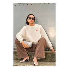 By Bar - Lili Coast organik pamuk sweatshirt | Ecru