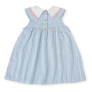 Goldie + Ace – Gestreiftes Matrosenkleid | Blau