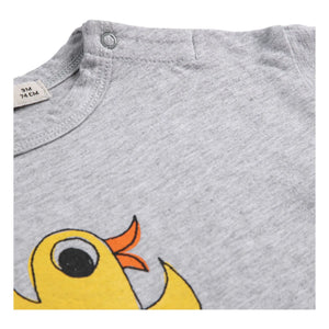 Bobo Choses - T-Shirt mit Vogelmotiv aus Bio-Baumwolle | Heather grey