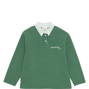 brunobruno nation - Dana Organik Pamuklu Polo Yaka Kazak | Yeşil