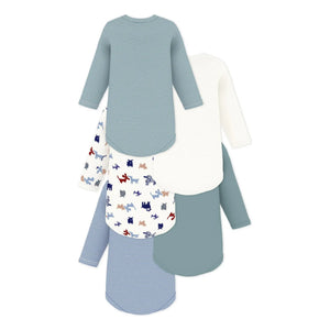 Petit Bateau - 5er-Pack Bio-Baumwoll-Hunde-Bodys | Grün