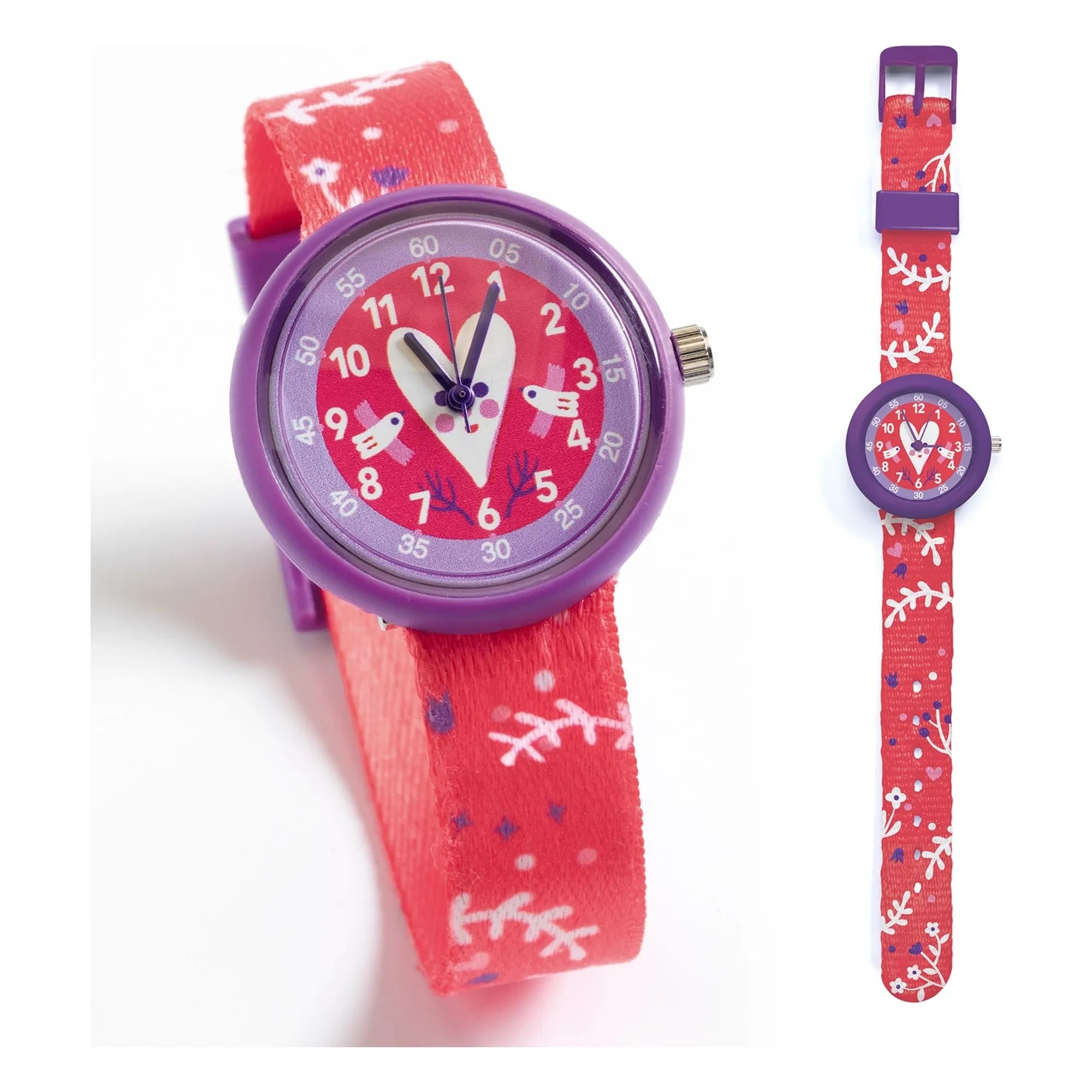 Djeco - TICLOCK - Herz-Uhr | Rot