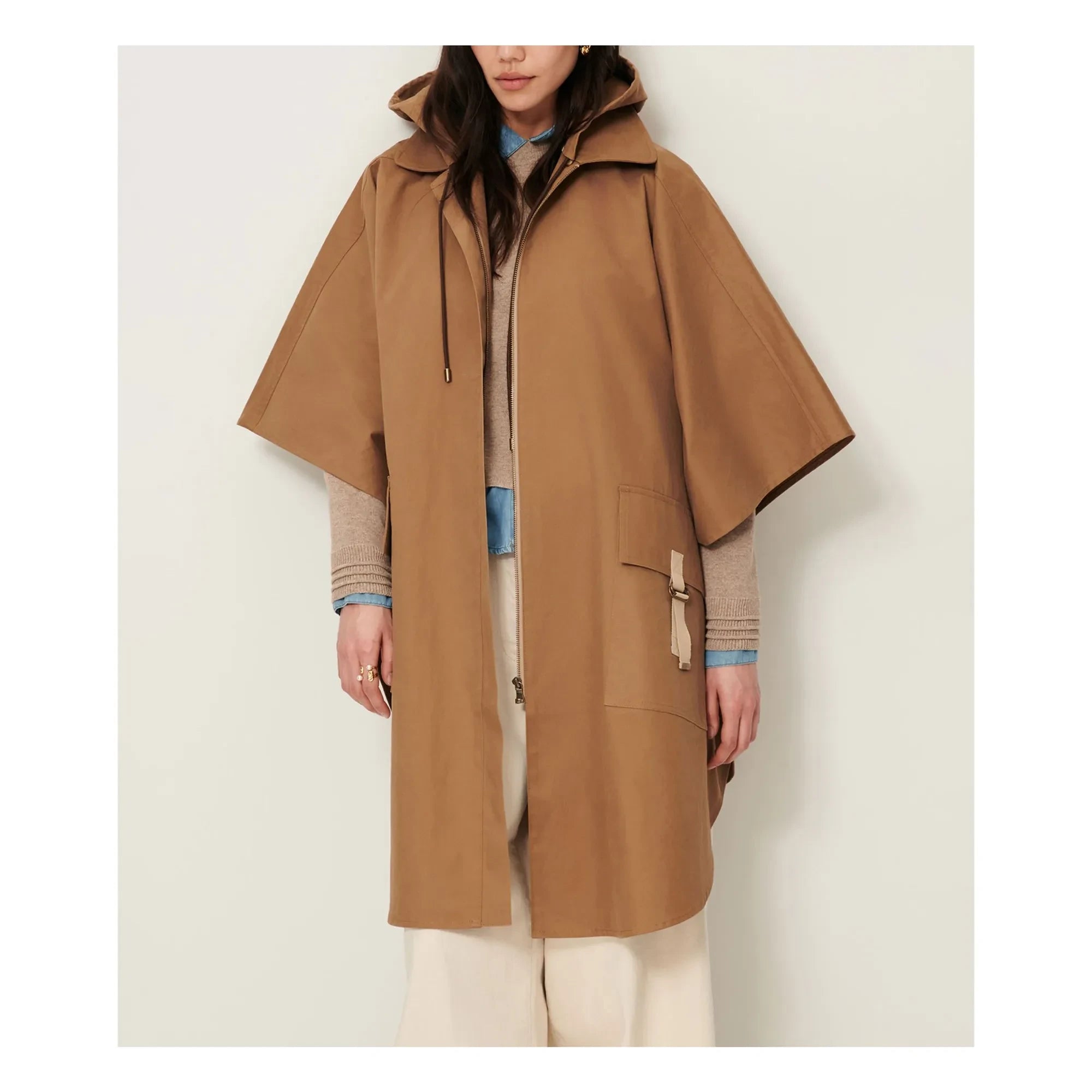 Sessùn - Castelwick Cape aus Bio-Baumwolle | Camel