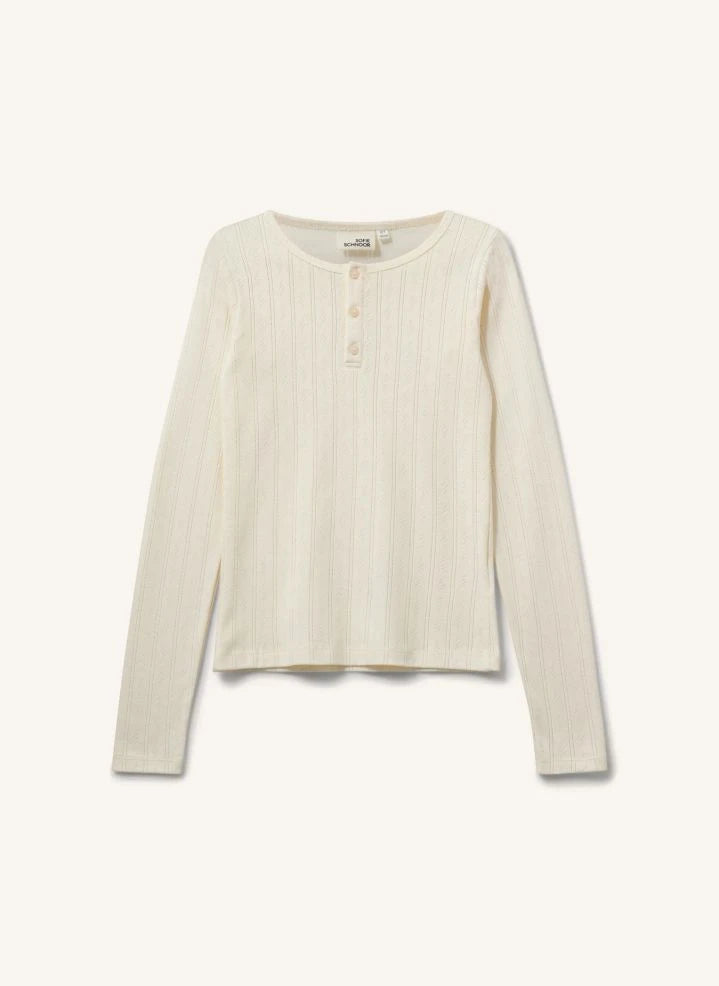 Sofie Schnoor - Pointelle Petriciasy T-Shirt | Elfenbein