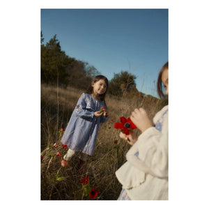 Louise Misha - Hyacinte Organic Baumwolle Kleid | Blau