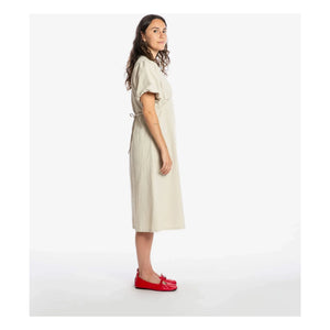 Matona - Midilanges Kleid aus Bio-Baumwolle | Sand