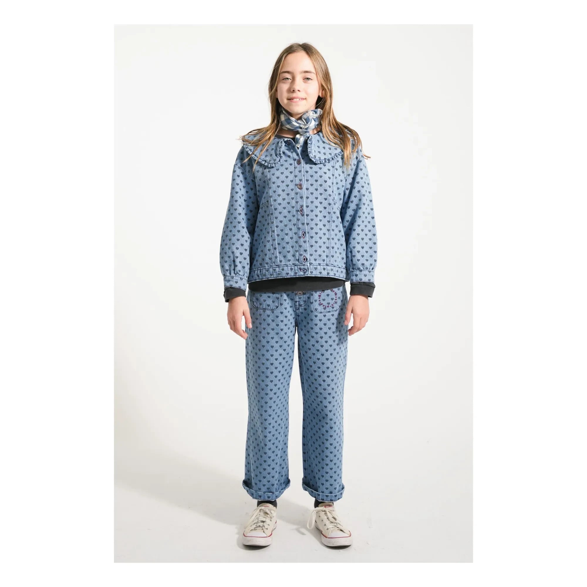 Piupiuchick - Claudine Jeansjacke mit Herzkragen | Hellblau