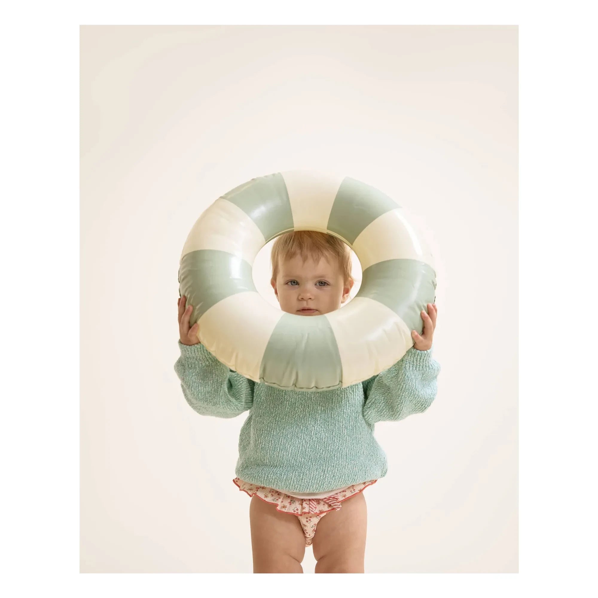 Búho - Aqua Chiné Bio-Baumwoll-Babypullover