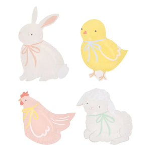 Meri Meri - Frühlings-Tier-Teller - 8er Set