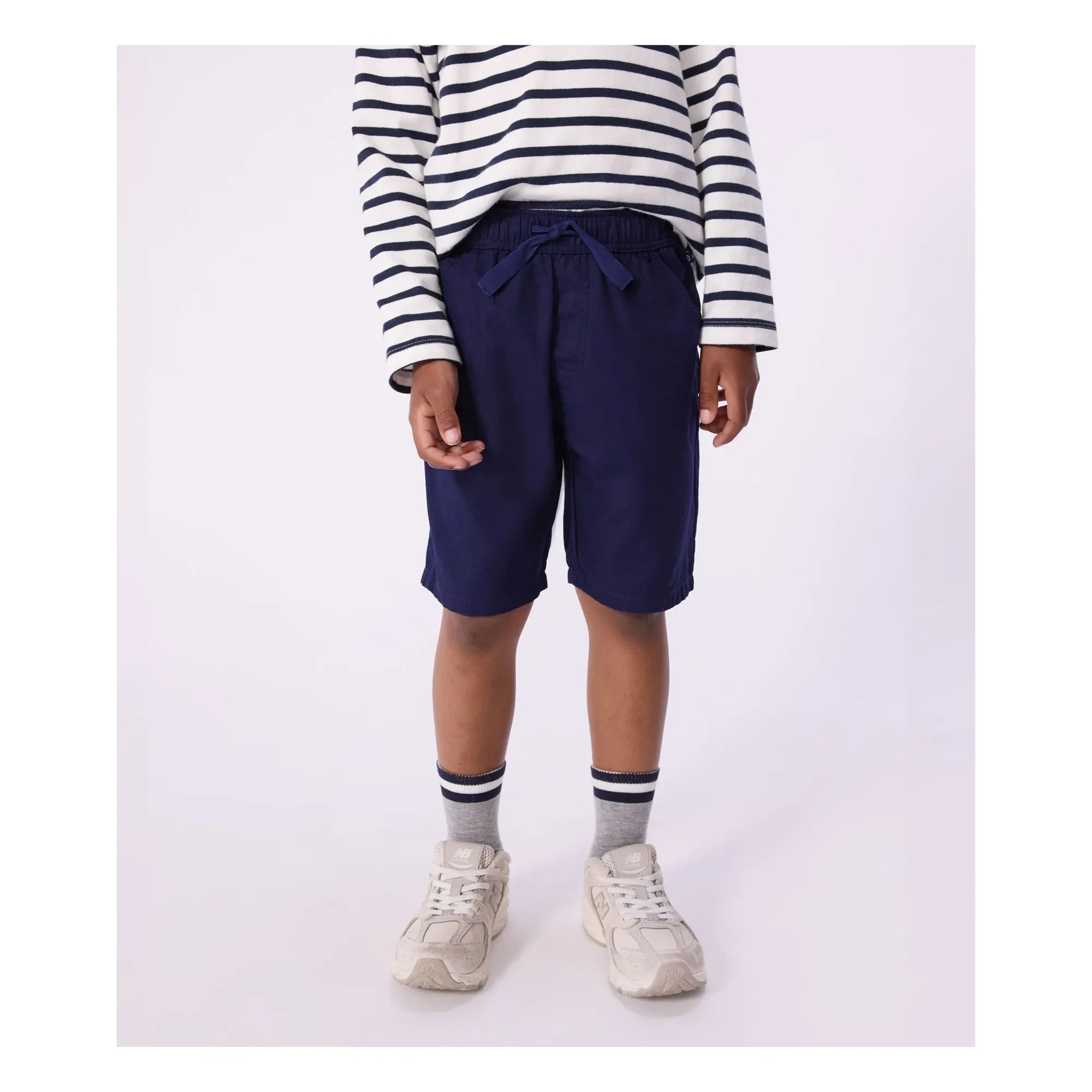 Petit Bateau – Bermuda-Shorts aus Bio-Baumwoll-Twill | Marineblau