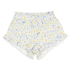 Búho - Seersucker Shorts mit Blumenmuster | Hellblau