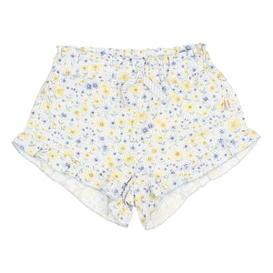Búho - Seersucker Shorts mit Blumenmuster | Hellblau
