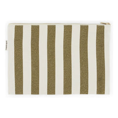 Rose in April - Lili gestreifte Clutch | Olivgrün