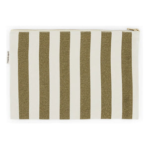 Rose in April - Lili gestreifte Clutch | Olivgrün
